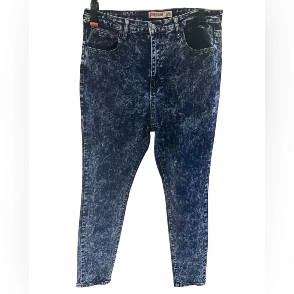 JUDY BLUE Skinny Jeans Womens 2XL‎ Stretch Acid Wash Jeans